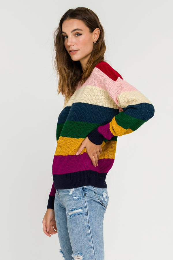 English Factory Multi-Colored Stripe Sweater MULTI