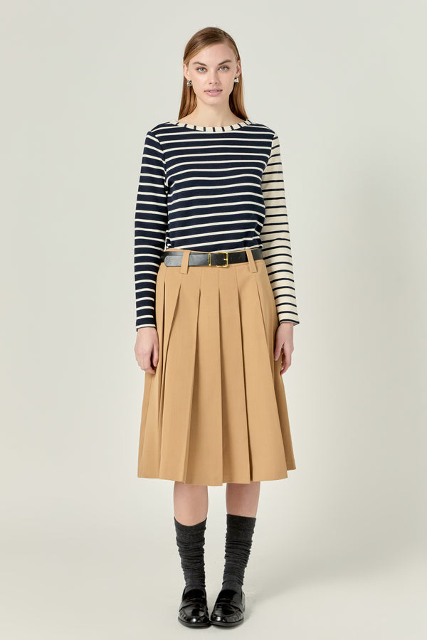 english factory Multi Stripe T-Shirt NAVY MULTI