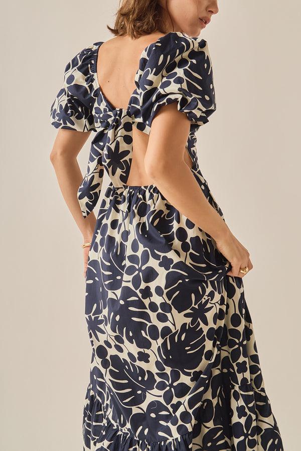 English Factory Noir Flora Dress NAVY/WHITE