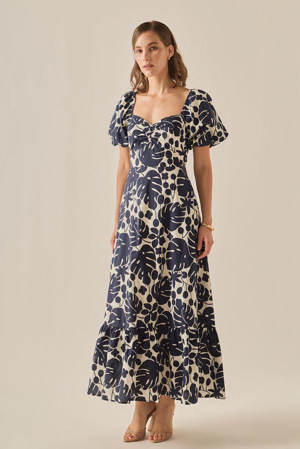 English Factory Noir Flora Dress NAVY/WHITE