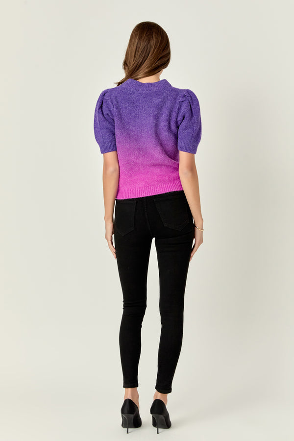 English Factory Ombre Sweater Top PURPLE