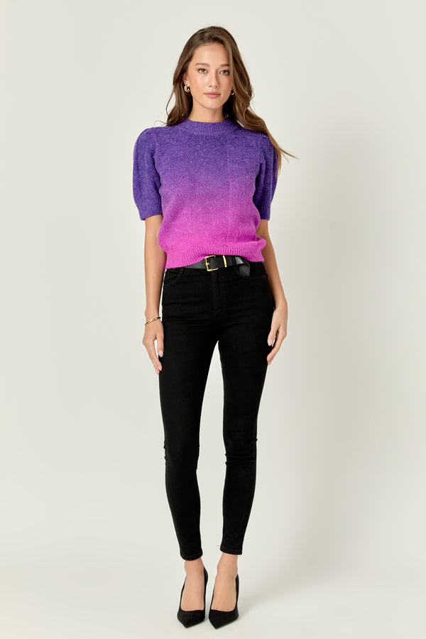 english factory Ombre Sweater Top PURPLE