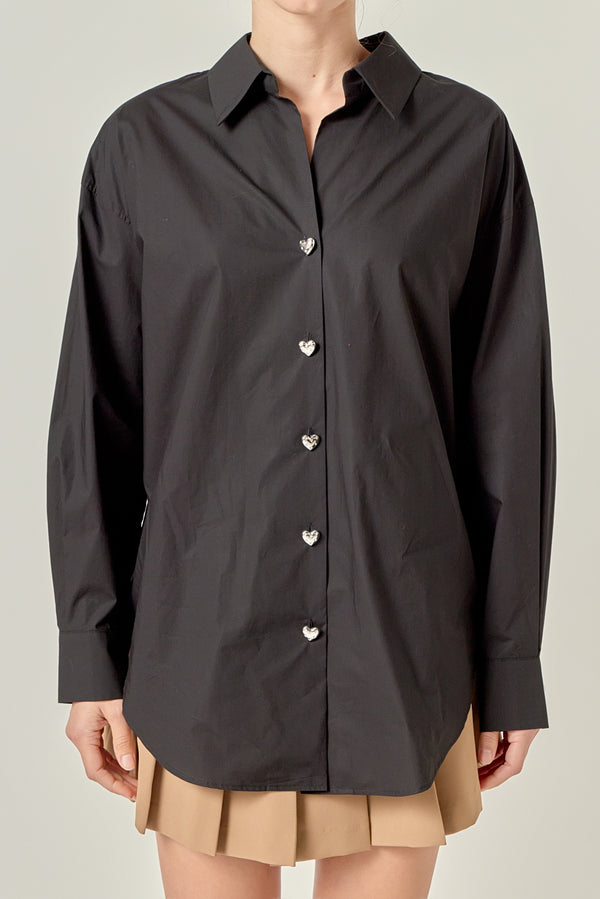 English Factory Oversize Collared Shirt BLACK