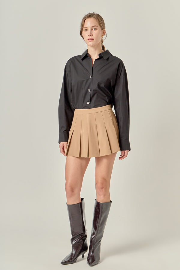 English Factory Oversize Collared Shirt BLACK