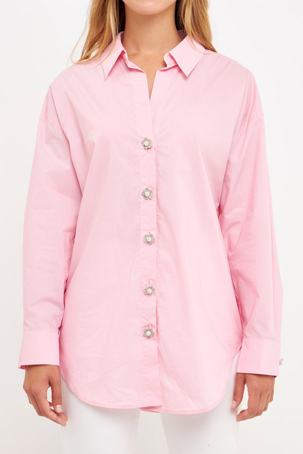 English Factory Oversized Collared Shirt PINK