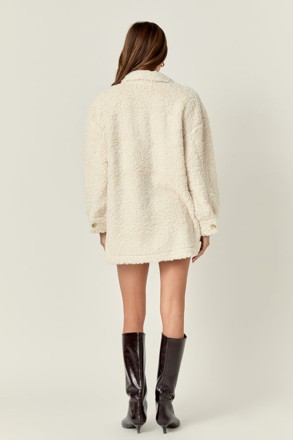 English Factory Oversized Sherpa Jacket YELLOW