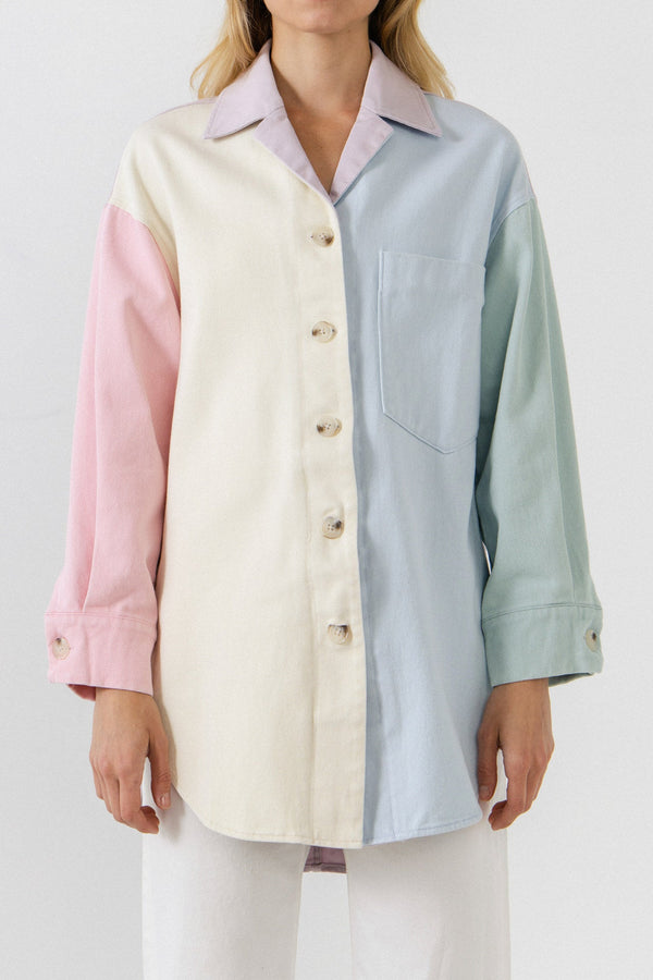 English Factory Oversized Shirts Jacket MULTI