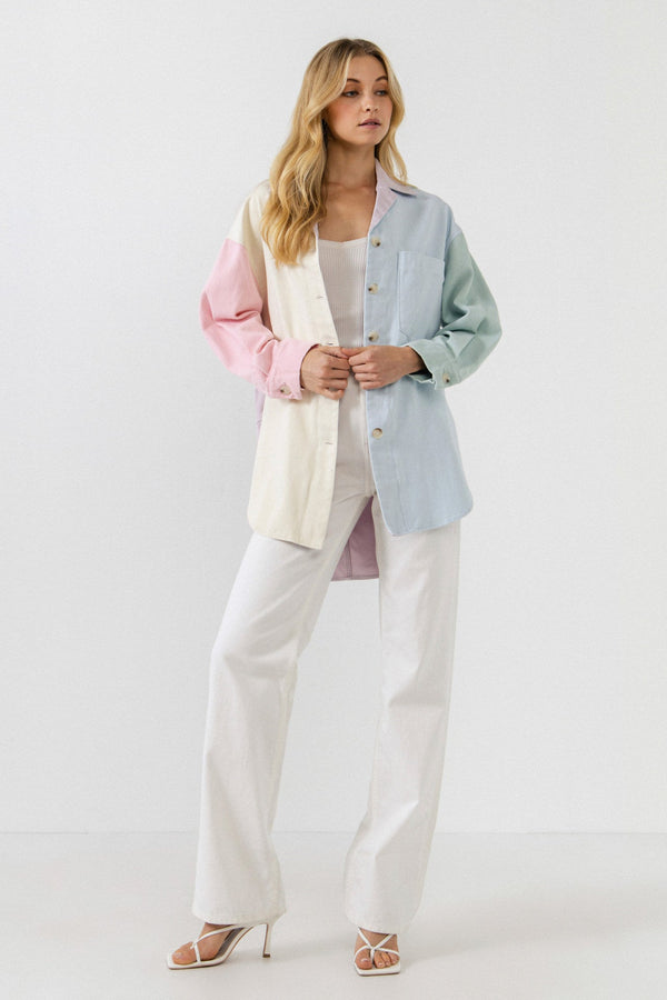 English Factory Oversized Shirts Jacket MULTI