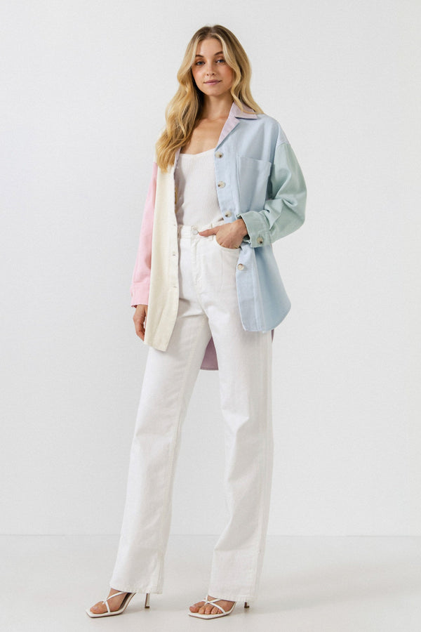 english factory Oversized Shirts Jacket MULTI