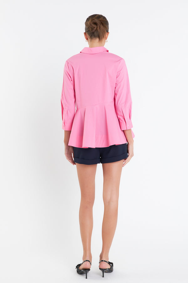 English Factory Peplum Waist Detailed Blouse PINK