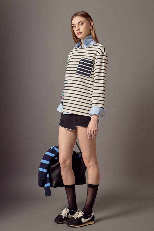 English Factory Piper Multi Stripe Tee MULTI