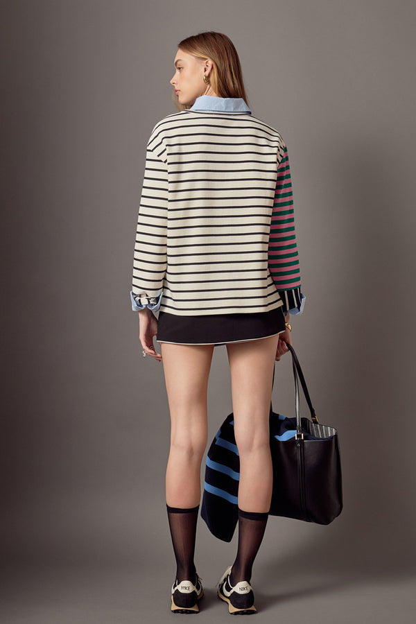 English Factory Piper Multi Stripe Tee MULTI