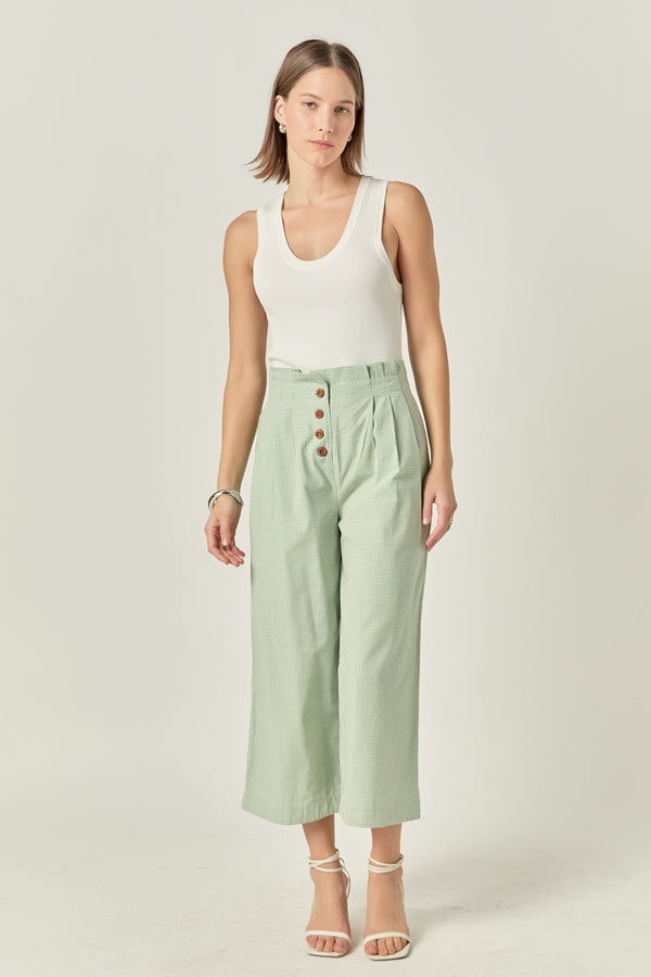 english factory Pleated Easy Trousers GREEN