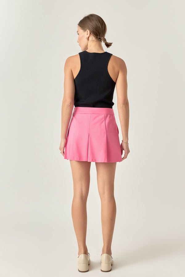 English Factory Pleated Mini Skort PINK
