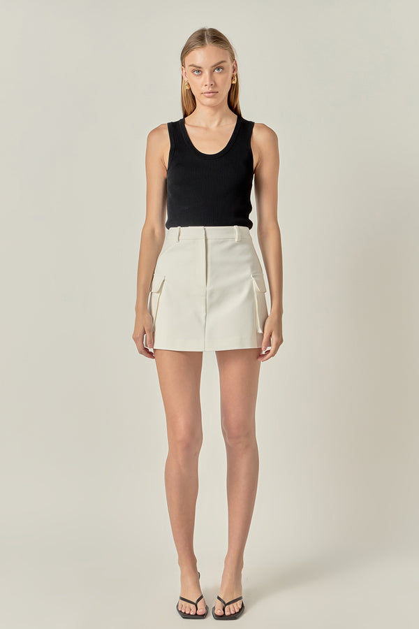 english factory Pocket Detail Skort OFF WHITE