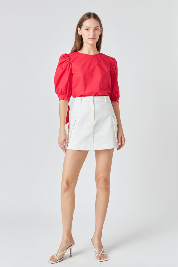 english factory Pocket Detail Skort OFF WHITE