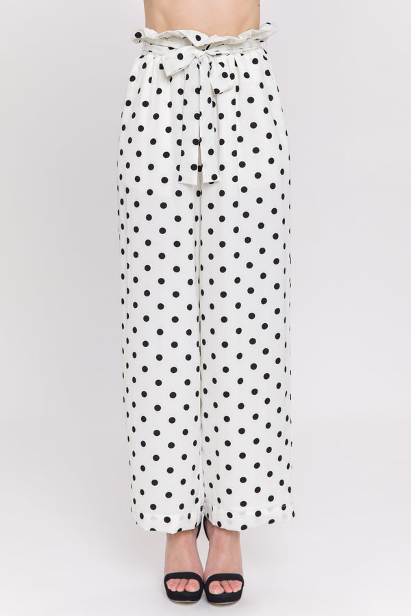 English Factory Polka Dot Wide Pants WHITE