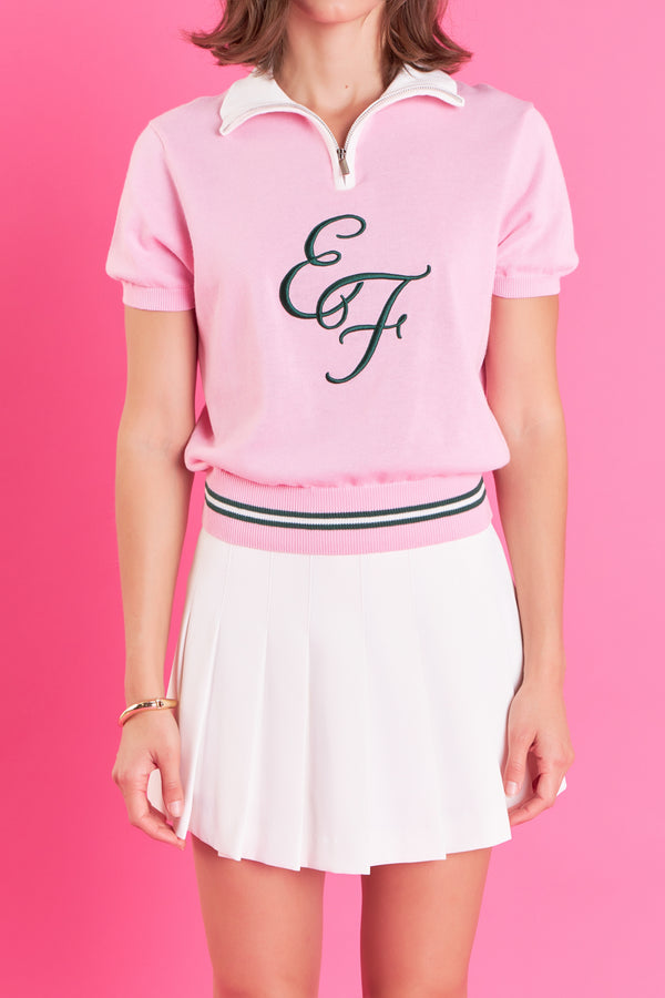 English Factory Polo Knit PINK