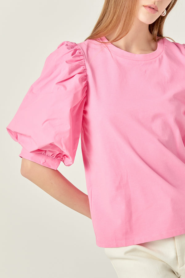 English Factory Poplin Sleeve Combo T-shirts PINK