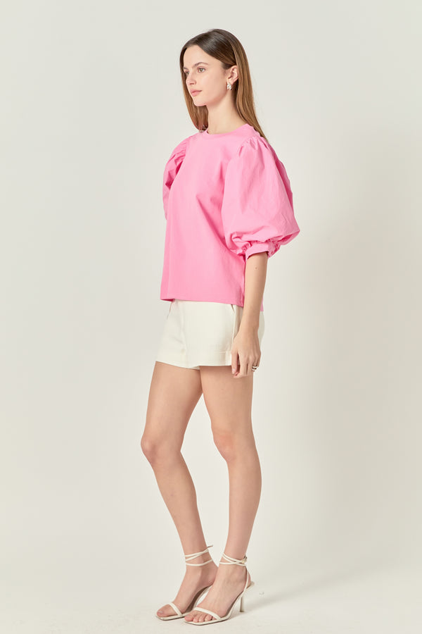 English Factory Poplin Sleeve Combo T-shirts PINK