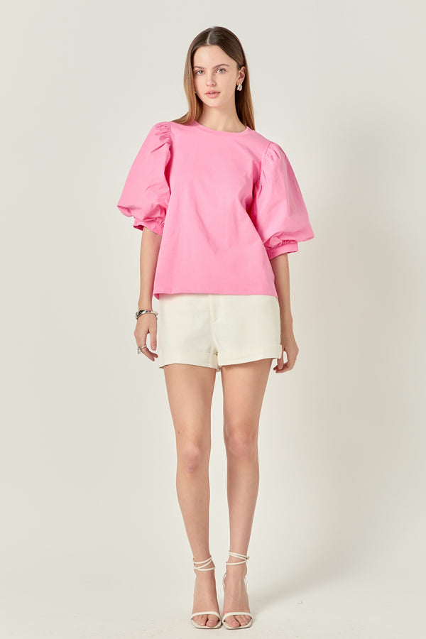english factory Poplin Sleeve Combo T-shirts PINK