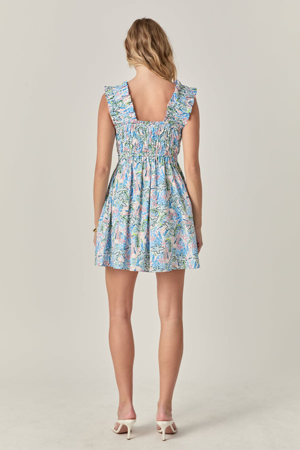 English Factory Print Ruffle Midi Dress MULTI