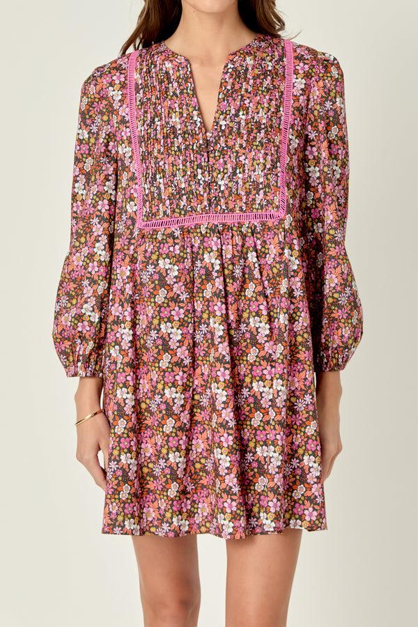 English Factory Printed Mini Dress PINK