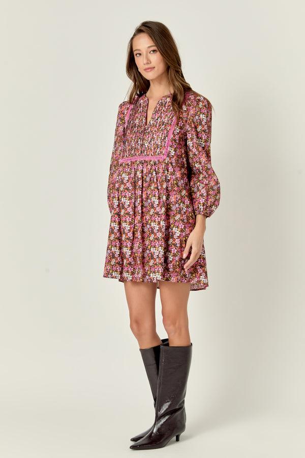 English Factory Printed Mini Dress PINK