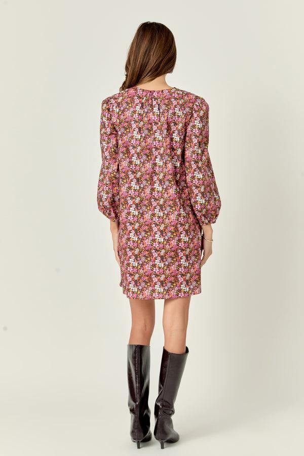 English Factory Printed Mini Dress PINK