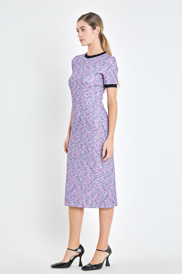 English Factory Rainbow Knit Midi Dress MULTI