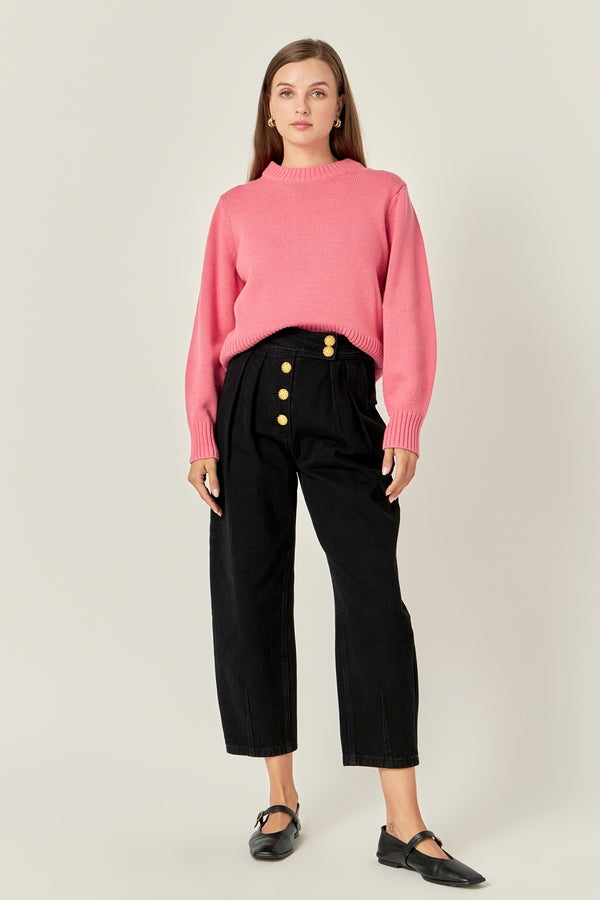 english factory Relaxed Fit Pink Sweater PINK
