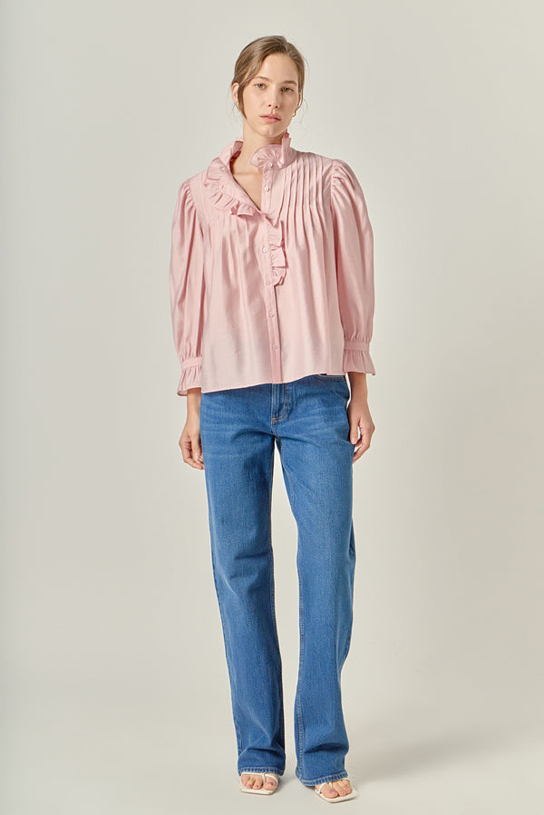 english factory Ruffle Detailed Blouse PINK