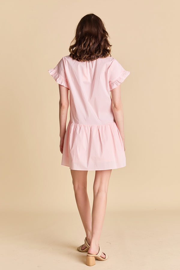 English Factory Ruffled Mini Dress LIGHT PINK