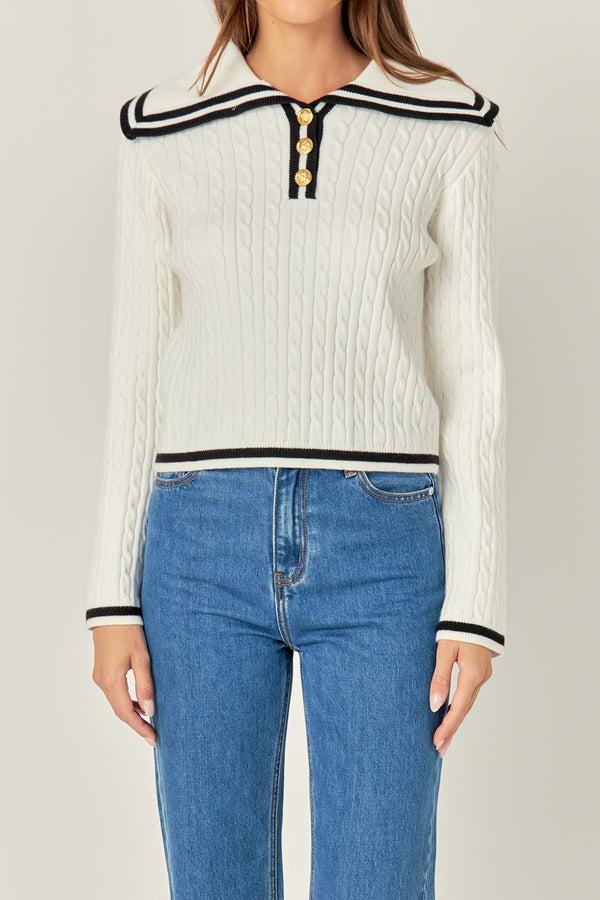 English Factory Sailor Stripe Knit OFF WHITE
