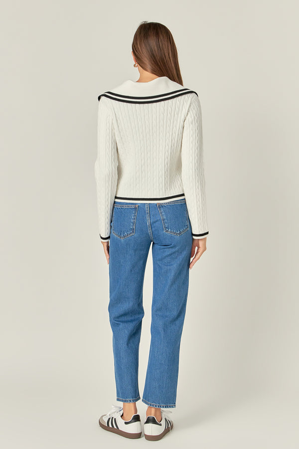 English Factory Sailor Stripe Knit OFF WHITE