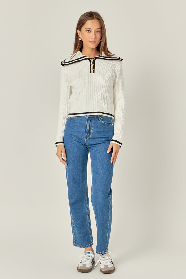 english factory Sailor Stripe Knit OFF WHITE