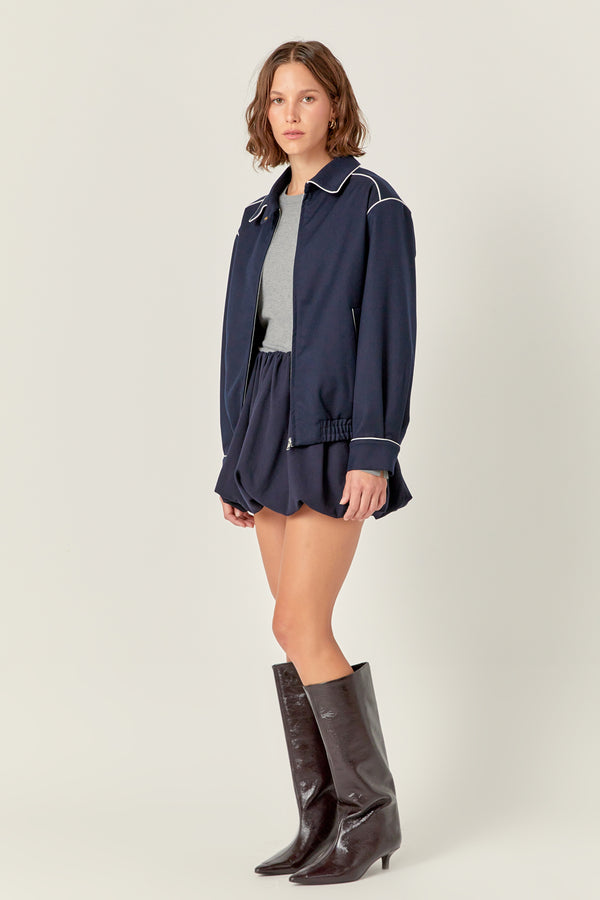 English Factory Shirt Collared Jacket NAVY