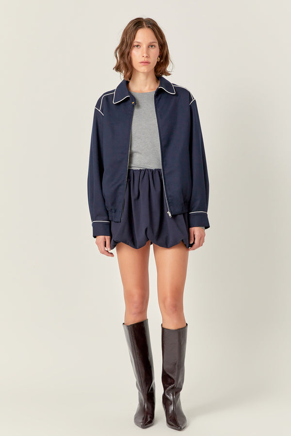 english factory Shirt Collared Jacket NAVY