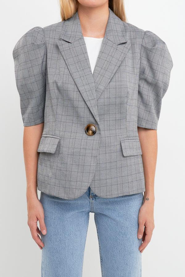 English Factory Short Puff Sleeve Jacket GREEN