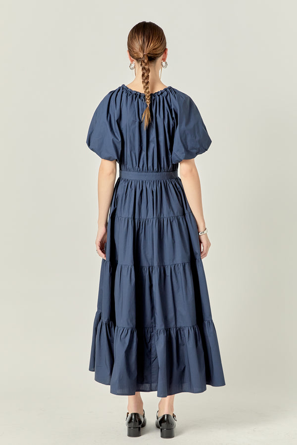 English Factory Short Sleeves Dress NAVY