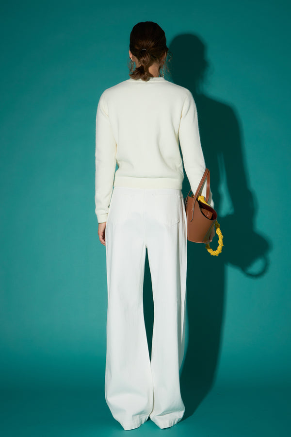 English Factory Silver Heart Knit OFF WHITE