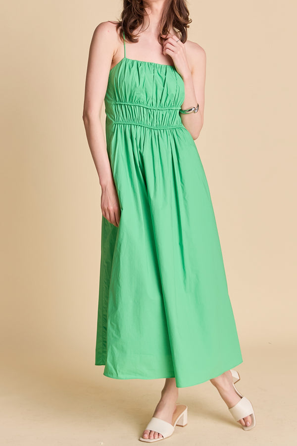 english Factory Sleeveless Midi Dress GREEN