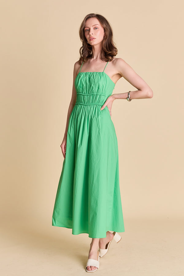 english Factory Sleeveless Midi Dress GREEN