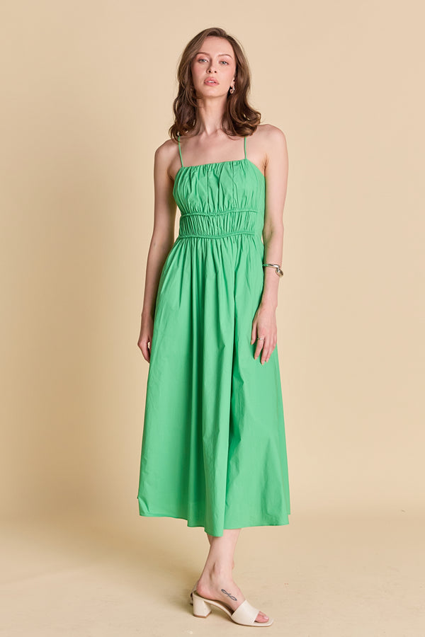 english factory Sleeveless Midi Dress GREEN