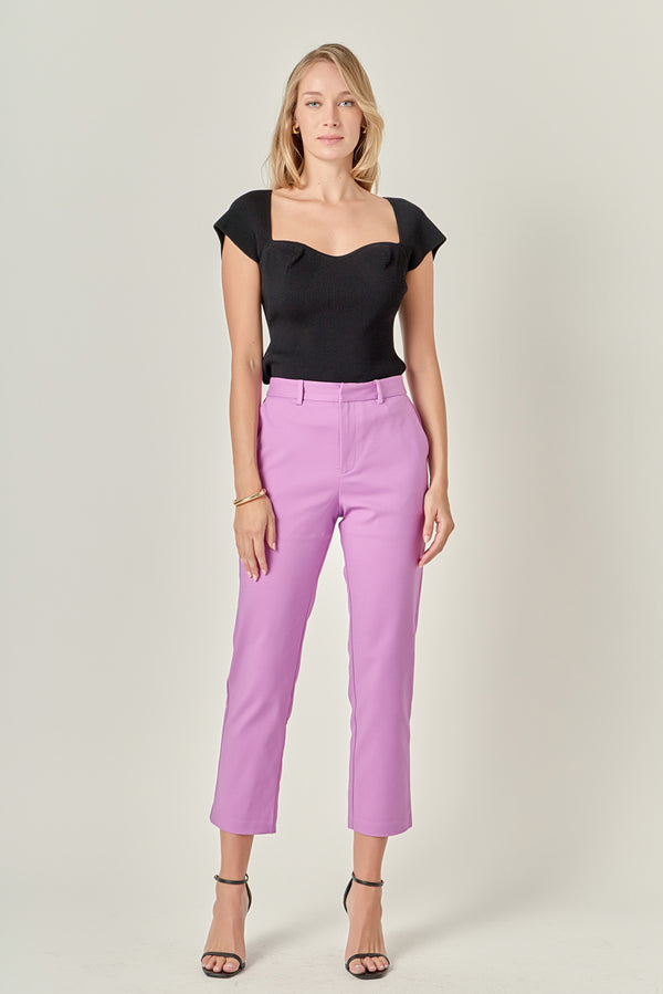 english factory Slim Cigarette Trousers LILAC