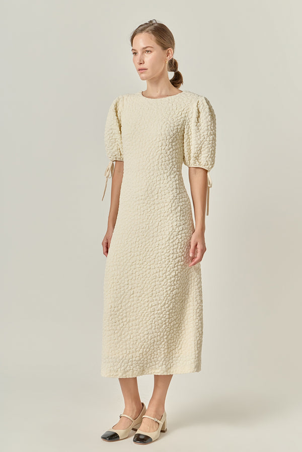 English Factory Smocked Midi Dress CREAM