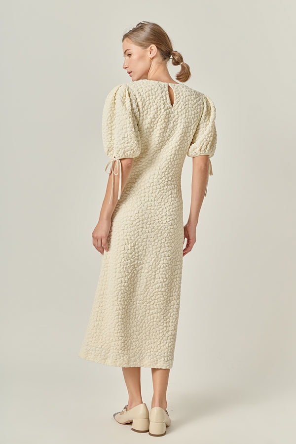 English Factory Smocked Midi Dress CREAM