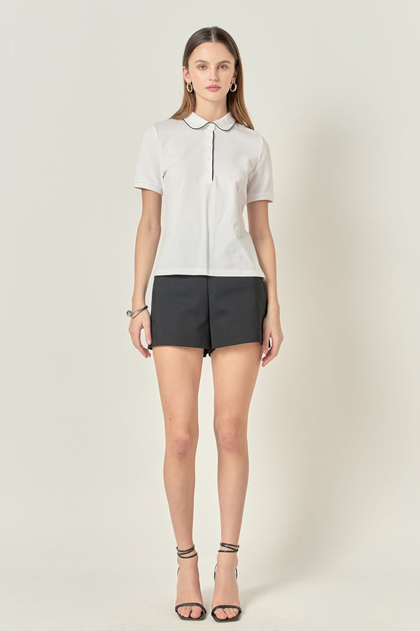 English Factory Sportwear Knit Polo Shirt WHITE