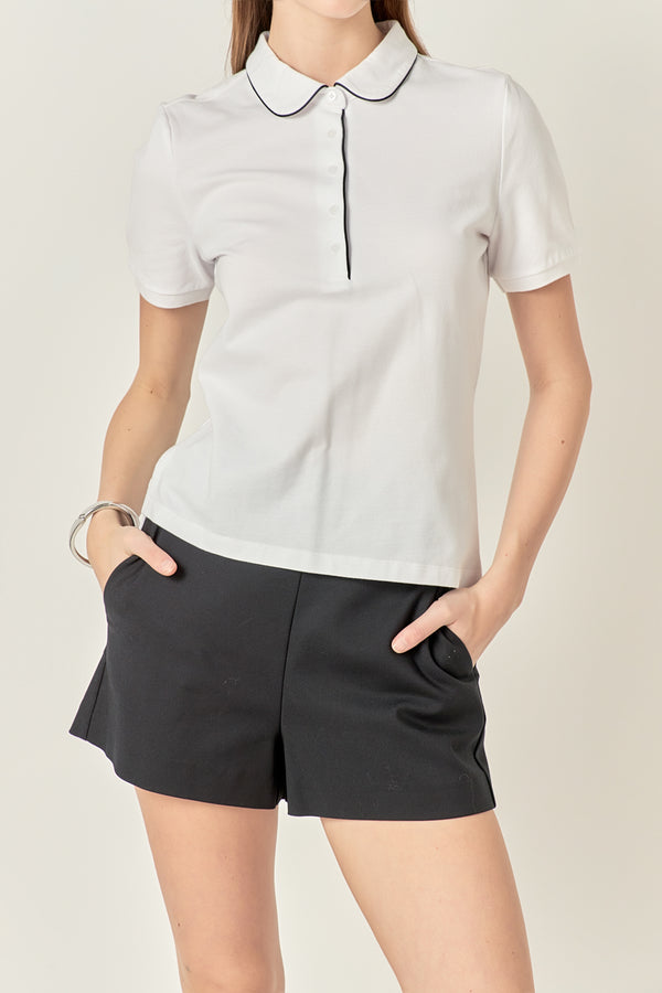 English Factory Sportwear Knit Polo Shirt WHITE