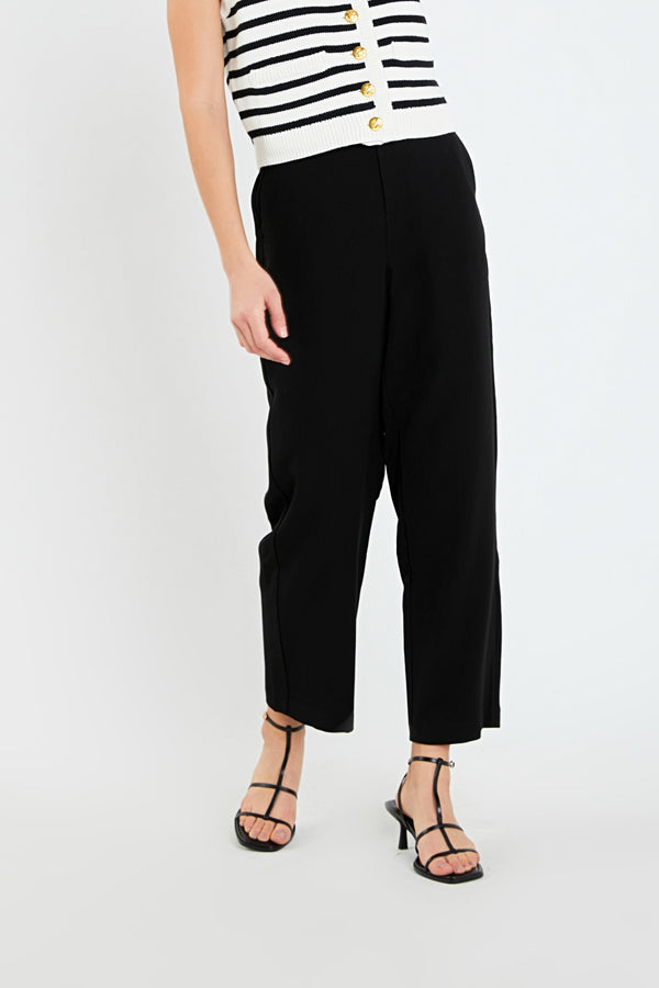 English Factory Stretched Ankle Pants BLACK